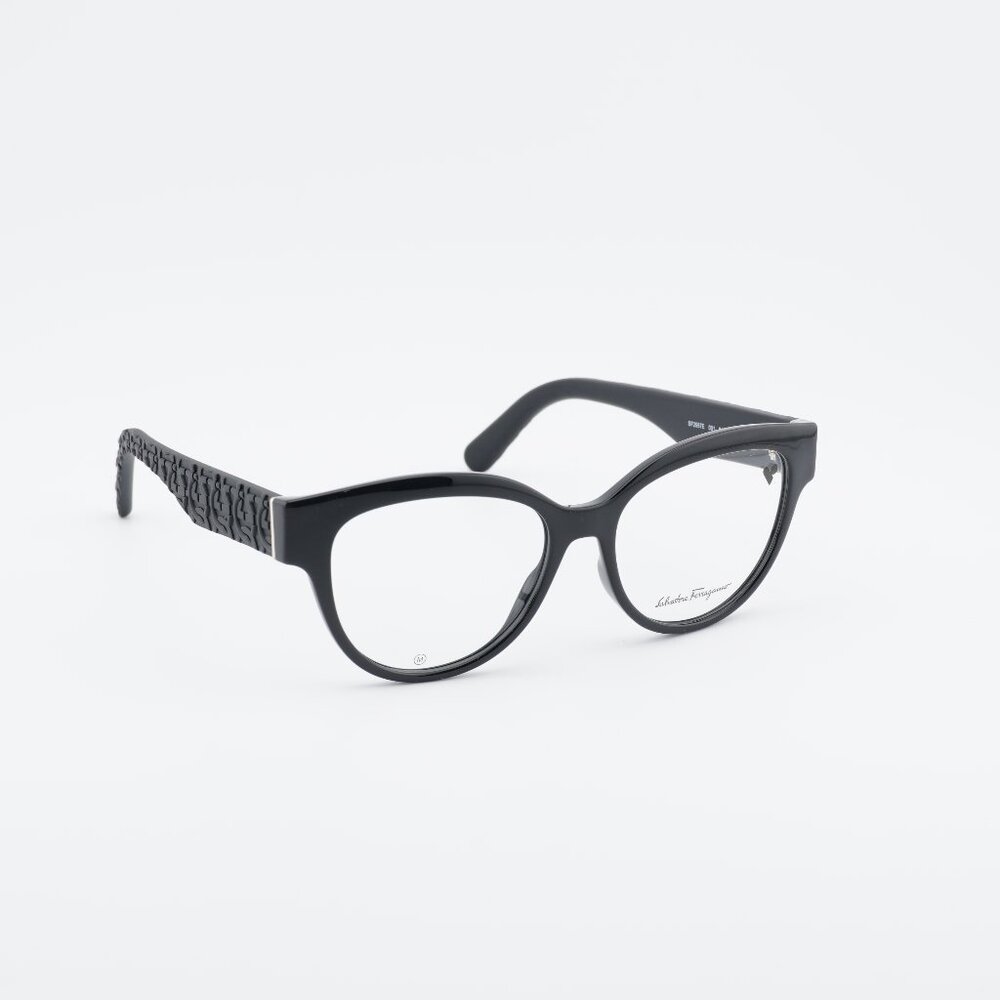 Salvatore Ferragamo SF2957E 001 Eyeglasses Black 54mm Cat Eye Frame